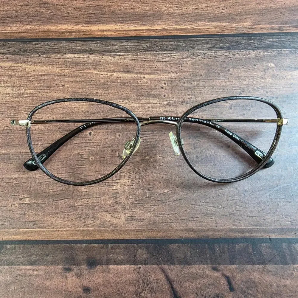 Kliik Denmark Women's Eyeglasses Brown‎ Round Metal Frame 50-18-135 FRAMES ONLY